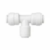 1/4 inch RO 3-way T fitting push fit x push fit x male thread