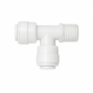 1/4 inch RO 3-way T fitting push fit threaded connector