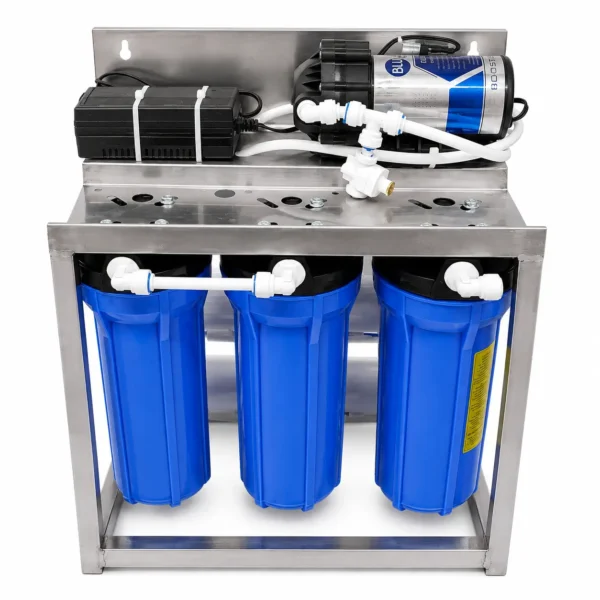 25 LPH commercial RO water purifier with stainless steel frame