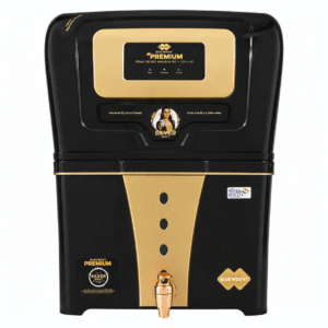 Blue Mount Premium RO water purifier cabinet black gold
