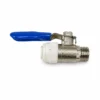 RO metal ball valve with blue handle