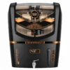 AquaX Crux black RO water purifier cabinet with copper design