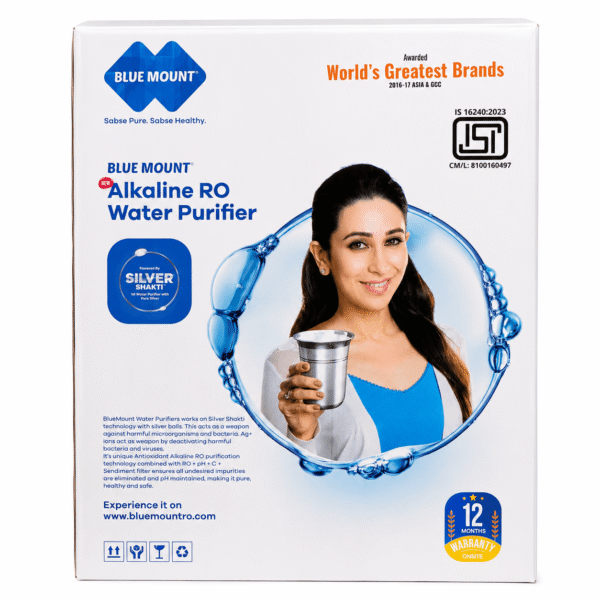 Blue Mount Advance RO Water Purifier with Silver Shakti Alkaline RO UF UV