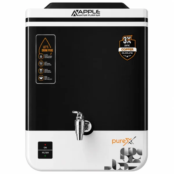 Apple PureX RO Cabinet Black White Zinc Copper Alkaline
