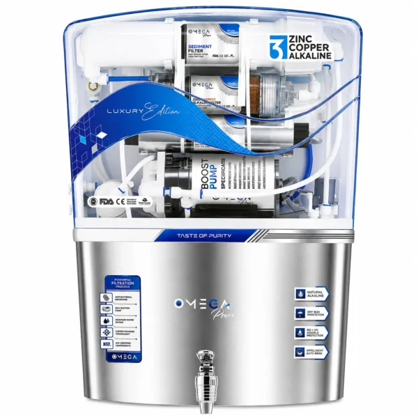 OMEGA Pro Plus Luxury Edition SS 304 Stainless Steel RO Water Purifier